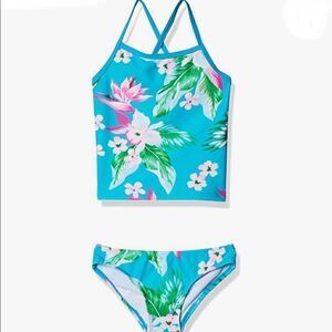 Kanu Surf Girls' Alania Beach Sport 2-pc UPF 50+ Banded Tankini Swimsuit